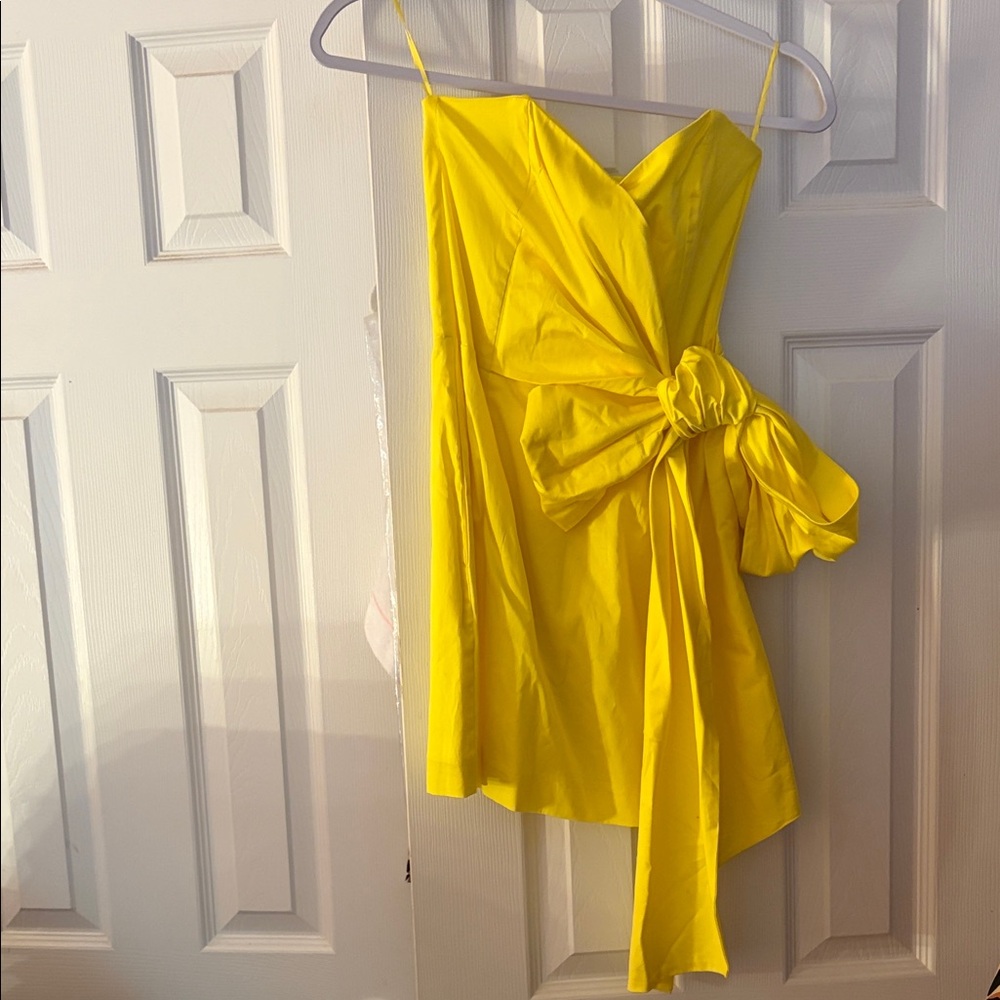 NWT French Connection Yellow Bow Dress